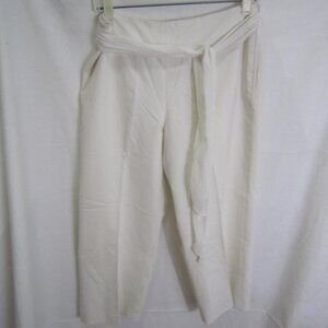 Larry Levine White Dress Capri Pants, sz 12